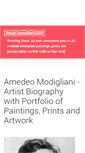Mobile Screenshot of amedeomodigliani.net